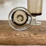 6 small smoked glasses luminarc france