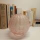 Antique pressed and moulded pale pink glass globe - Art Deco -