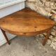 Solid wood corner desk table with 1 drawer