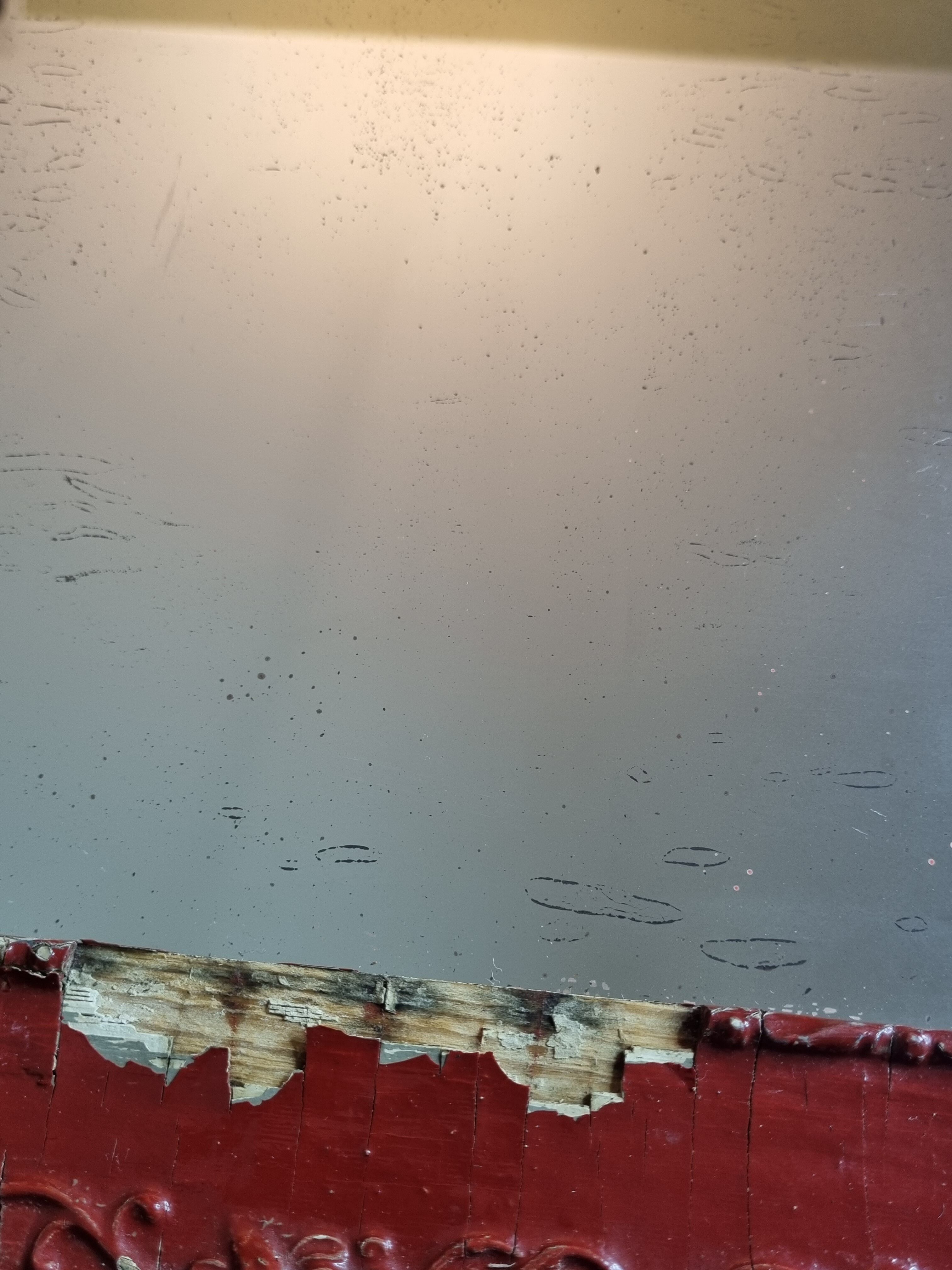 Louis XVI style mirror, repainted, vintage, 75 cm