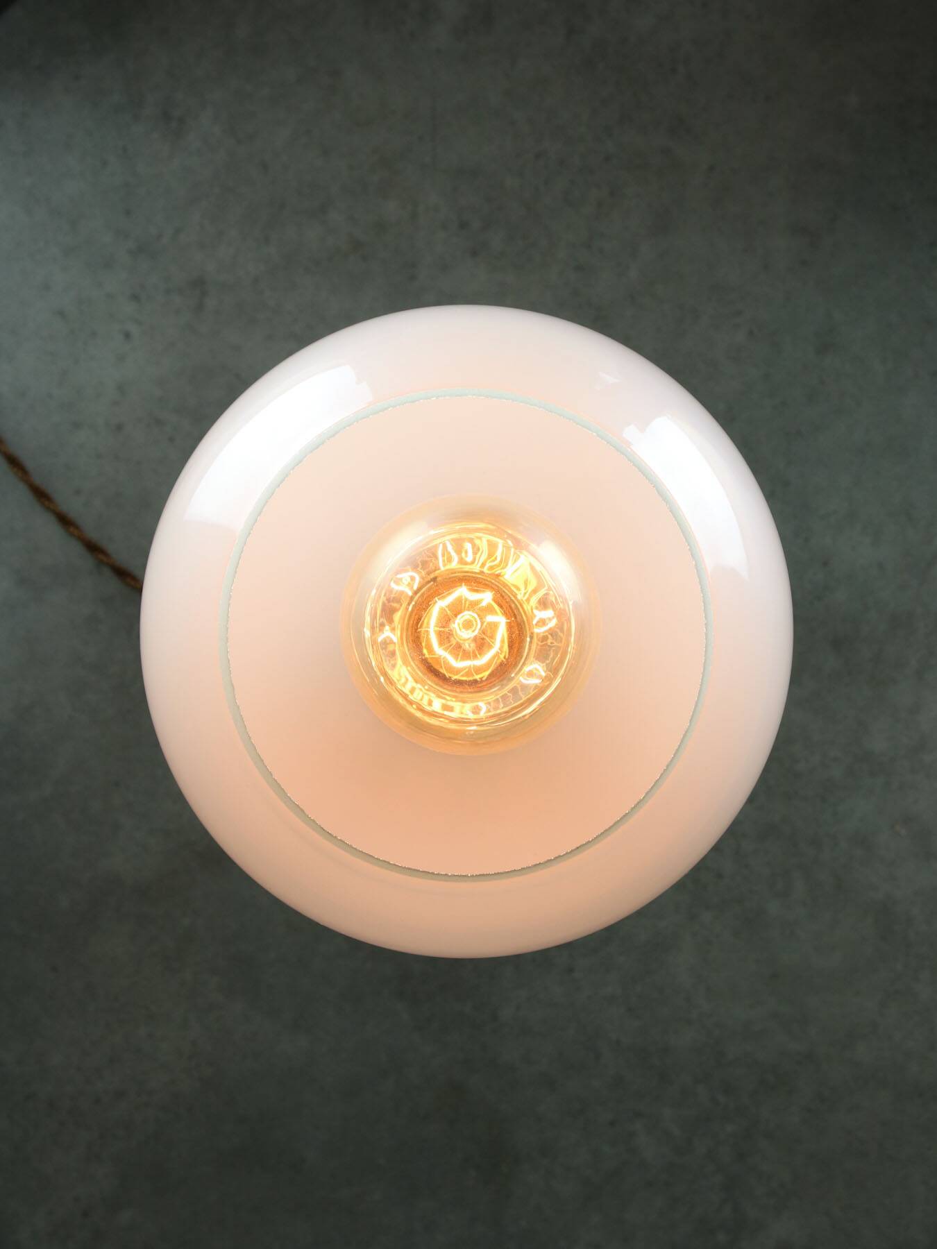 Mid-century Brass and Glass Table Lamp