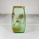 Montjoye Legras vase with frosted green and gold chrysanthemums
