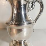 Louis XVI style silver-plated teapot and milk jug