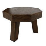 Vintage wooden set of  hexagon side tables/plant tables from the 70s