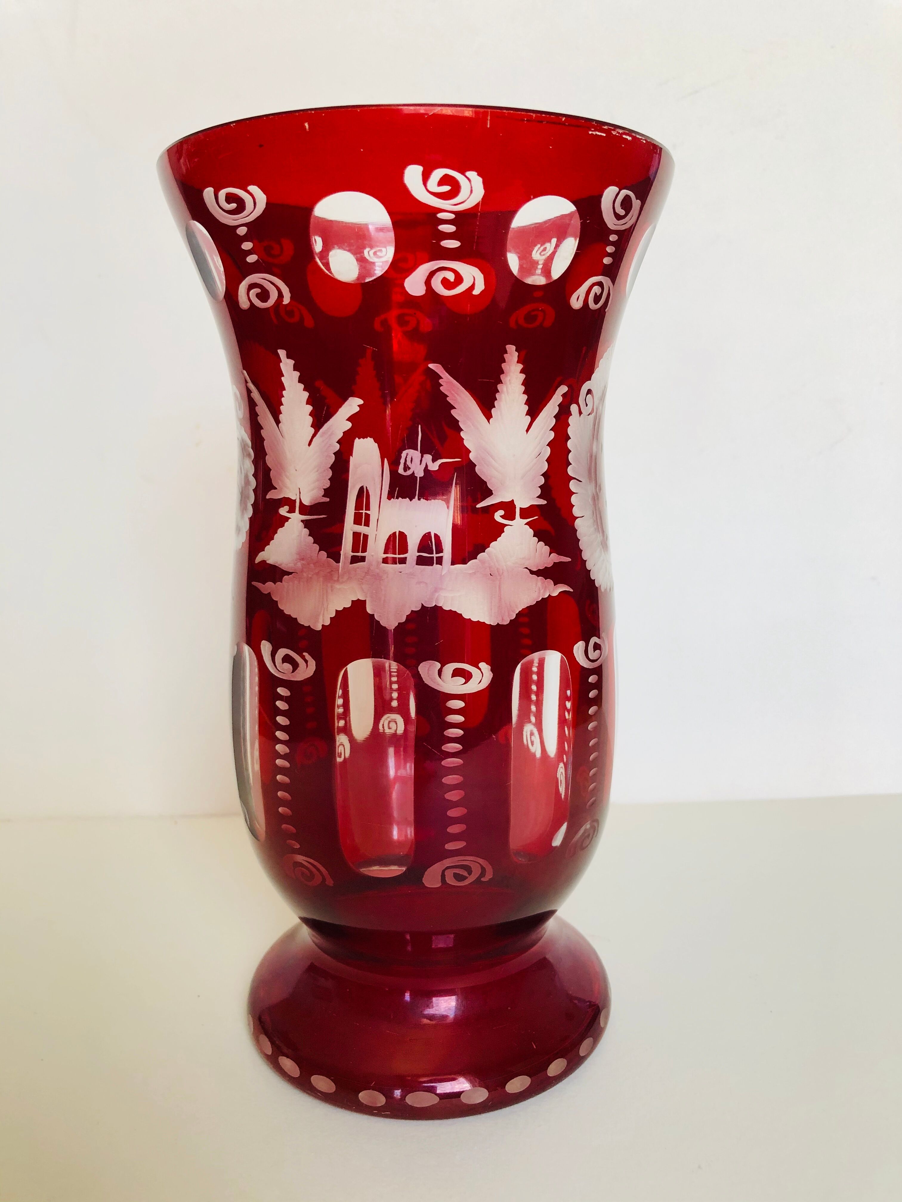 Vase en verre de Bohême