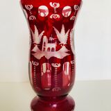 Bohemian glass vase