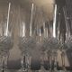 12 vintage glass champagne flutes, Longchamp, Cristal d’Arques