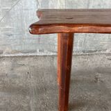 Table basse brutaliste forme libre 1970