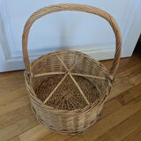 Wicker bottle basket