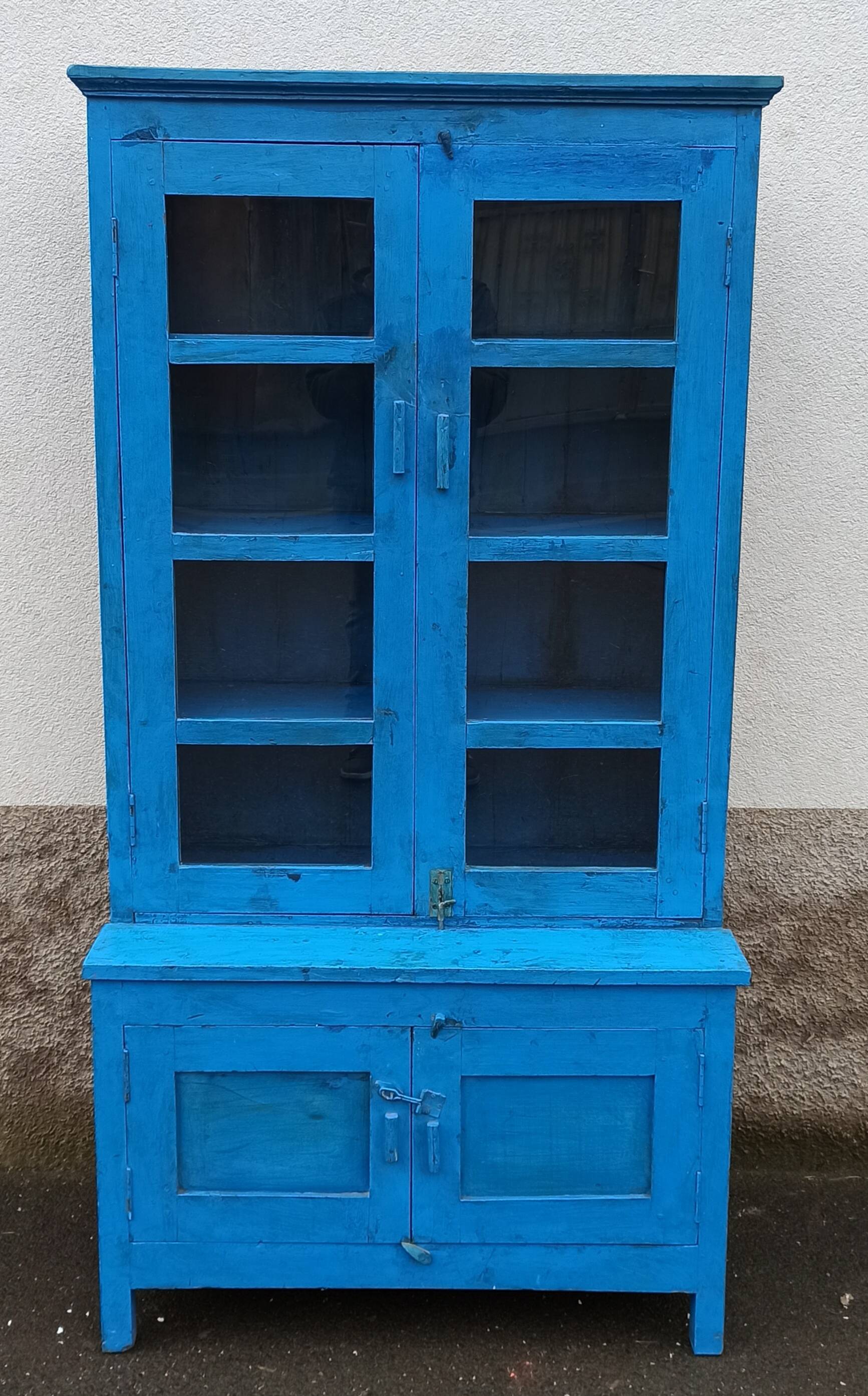 Blue wooden dresser