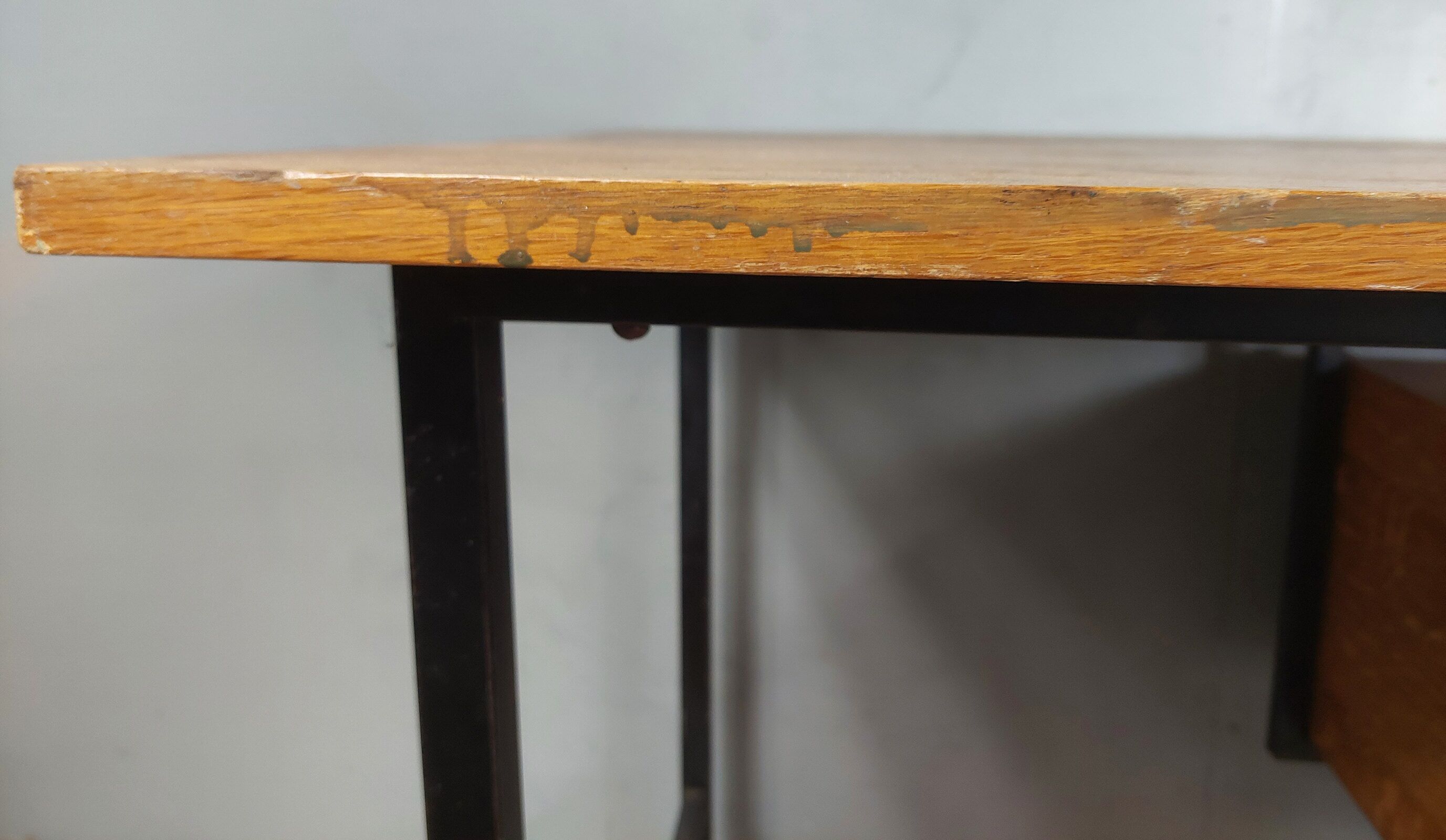 Vintage wood and iron desk