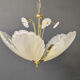Vintage Italian glass and brass chandelier, 1970s