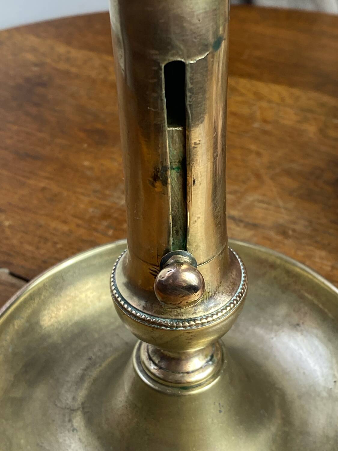 Push candle holder in brass