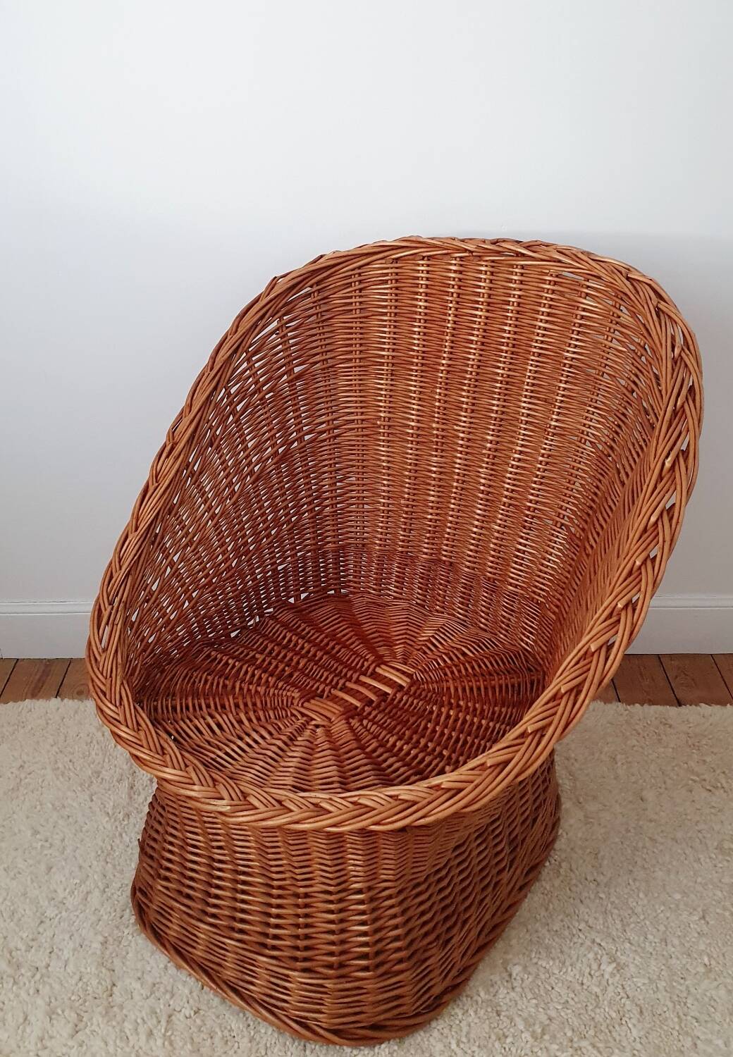 Vintage wicker armchair