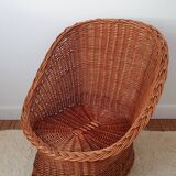 Vintage wicker armchair
