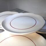 Hollow plates and vintage dessert Cream Raspberry Line