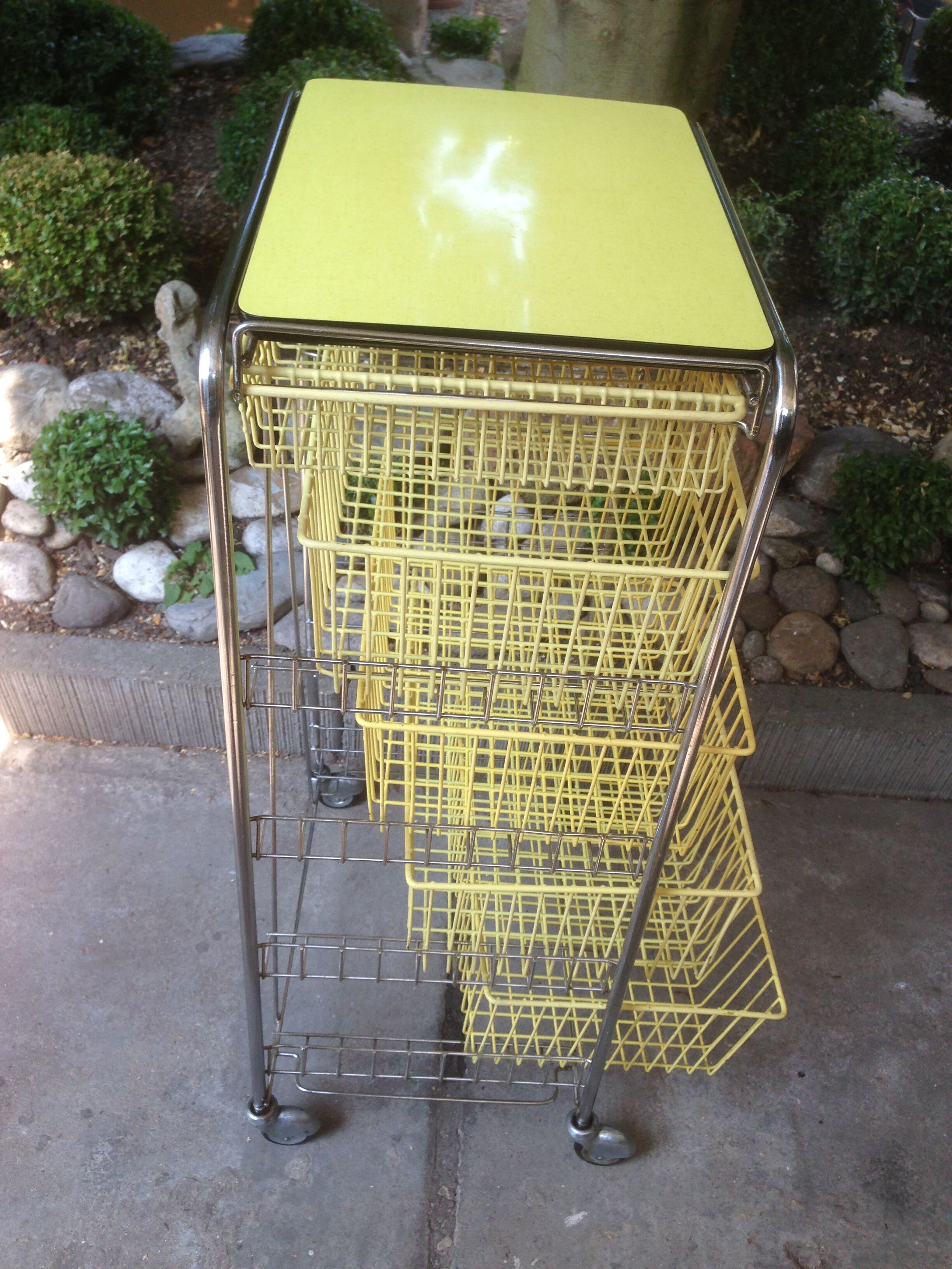 Yellow formica dessert