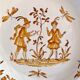 6 Longchamp soup plates Moustier Olérys decor