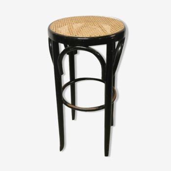 Tabouret de bar assise cannée