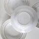 Set of 4 hollow plates, opaque porcelain, vintage French