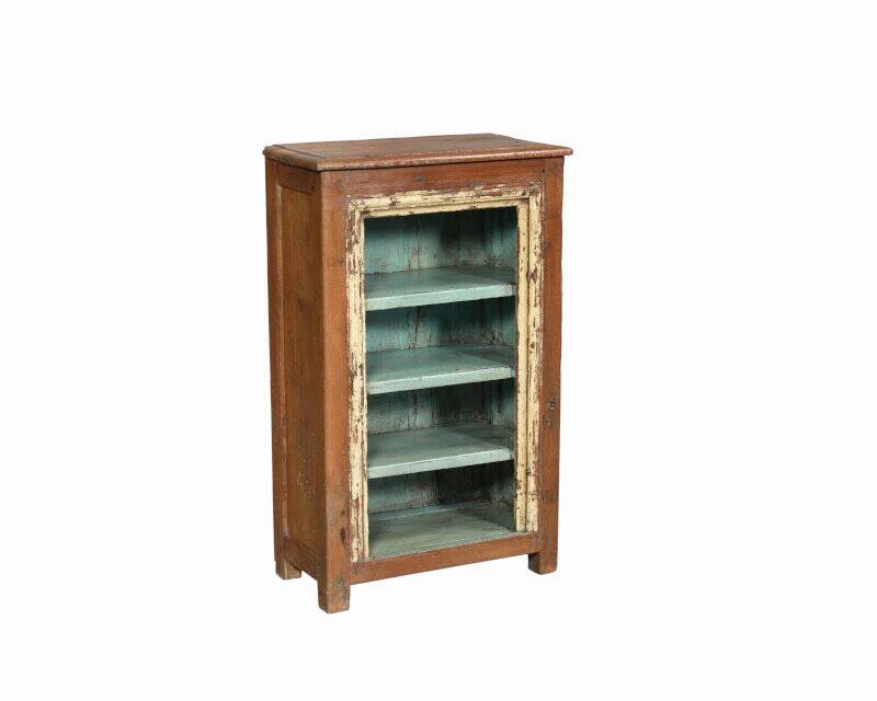 Old Teak Bedside Shelf Patina and Original Piece from India