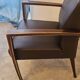 Armchair and faux leather footrest