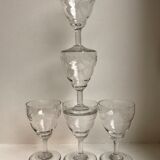 Lot of 5 small 50s/60s crystal glasses