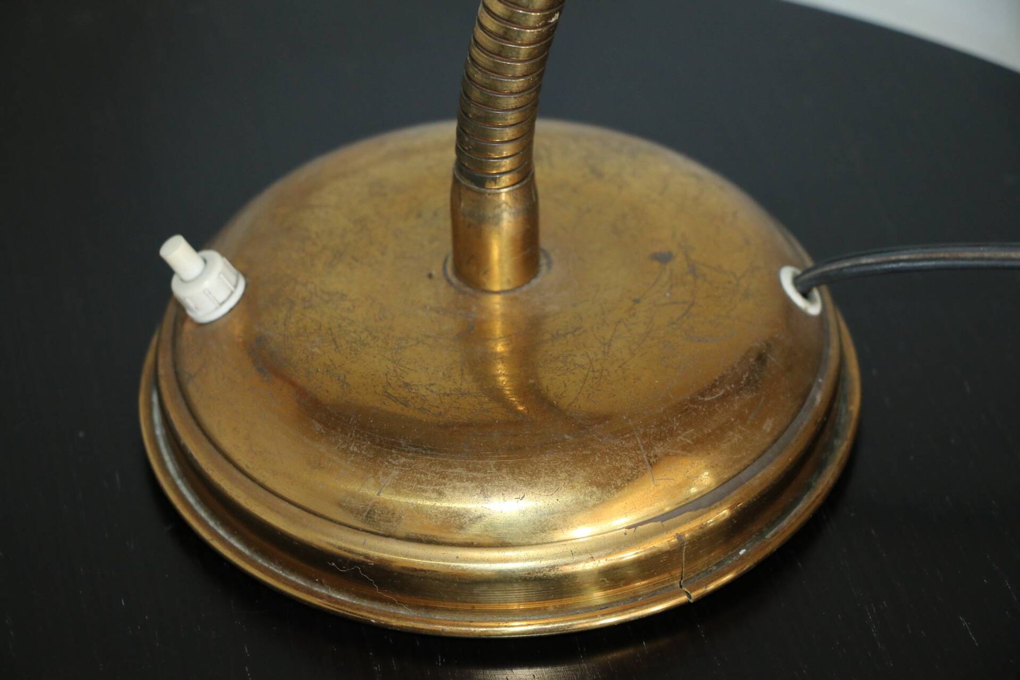 Lampe à poser laiton verte 420mm