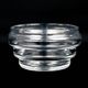 Baccarat crystal dish with wavy profile, acid-etched mark.