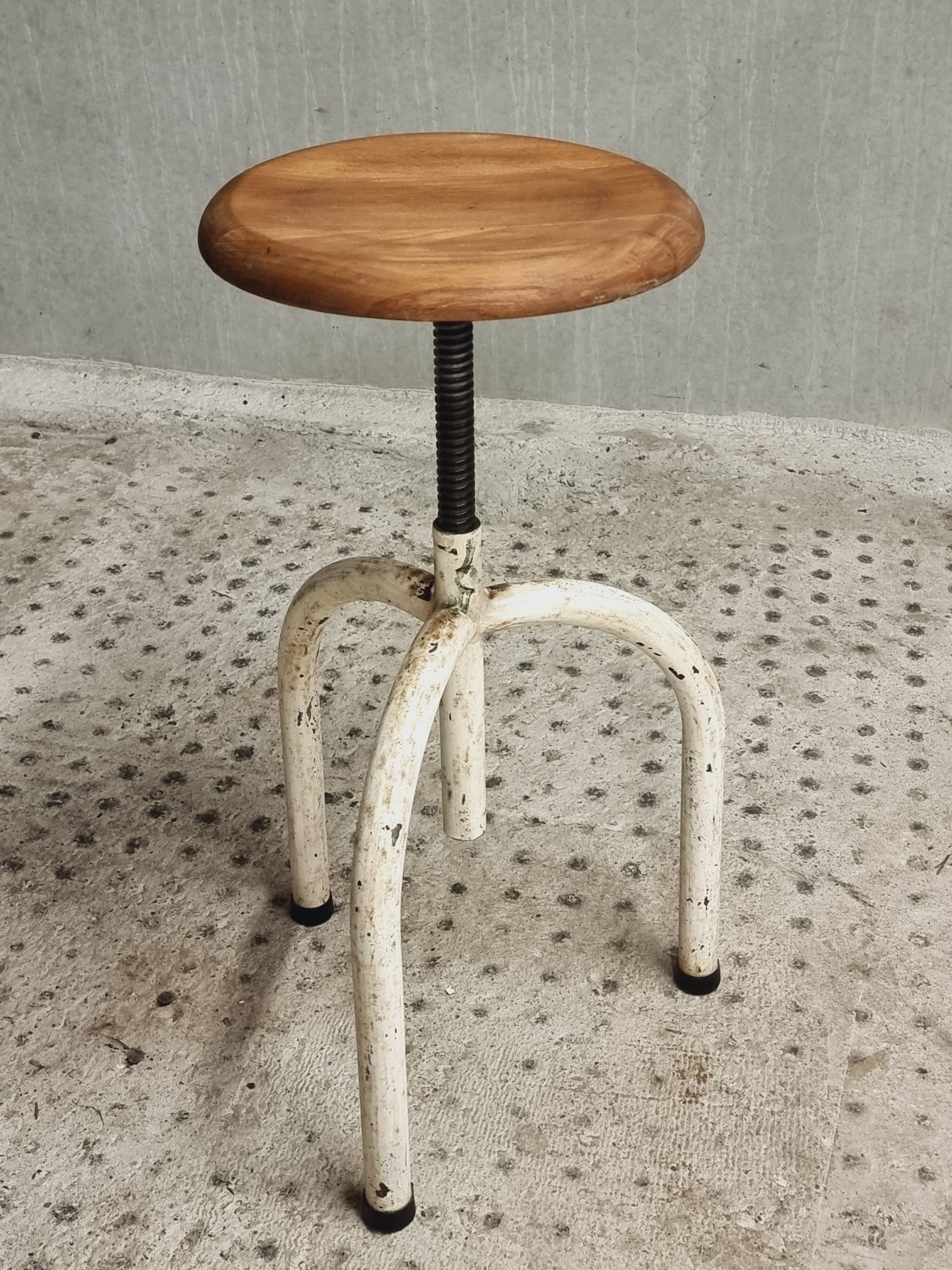 Vintage swivel stool laboratory stool studio stool