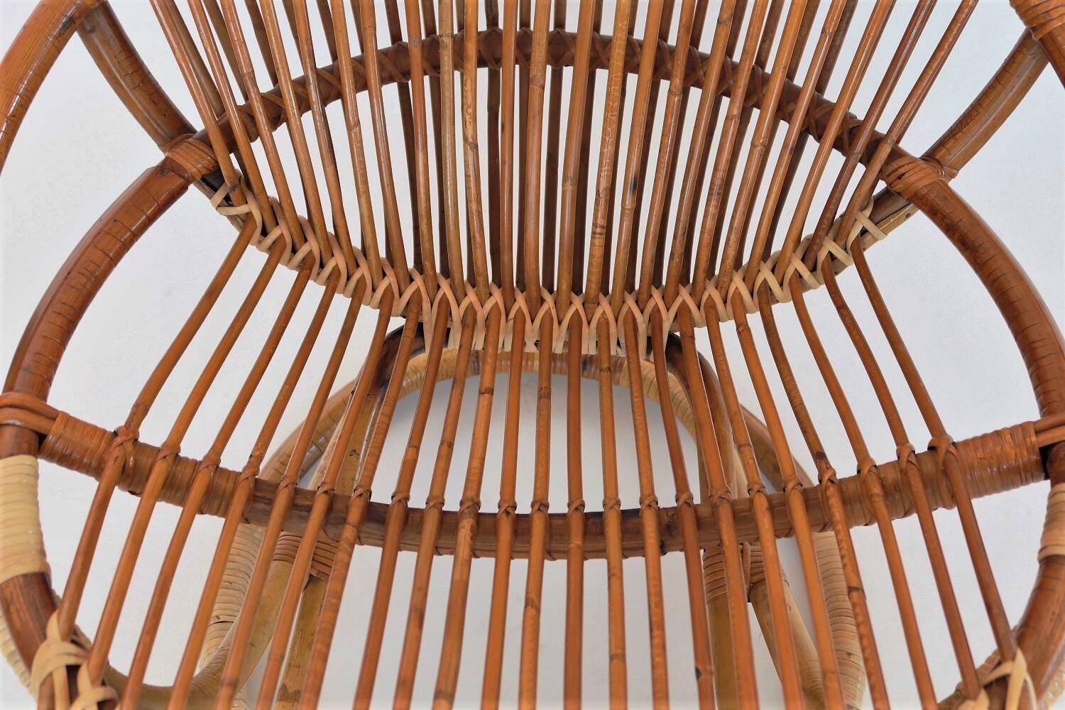 Giovanni Travasa for Bonacina Bamboo Lounge Chair, 1950s