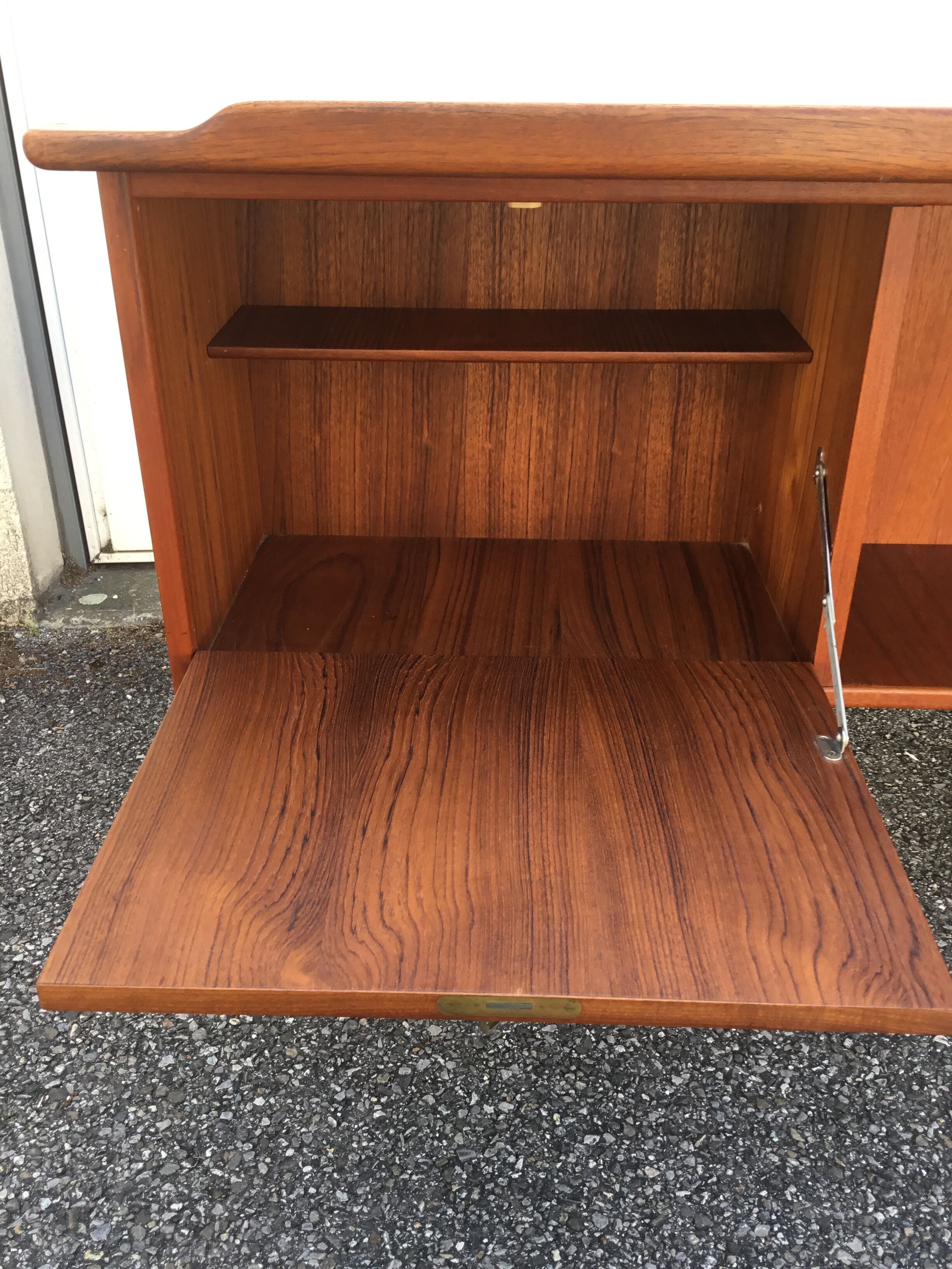 Peter Lovig Nielsen's Scandinavian teak boomerang desk from the 60s