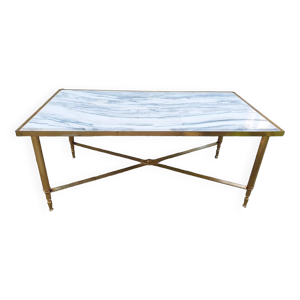 Table basse en marbre - laiton