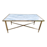 Table basse en marbre et laiton