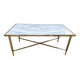 Marble and brass coffee table
