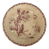 Plate, iron earth, floral decoration, Cactus model from the manufacture of