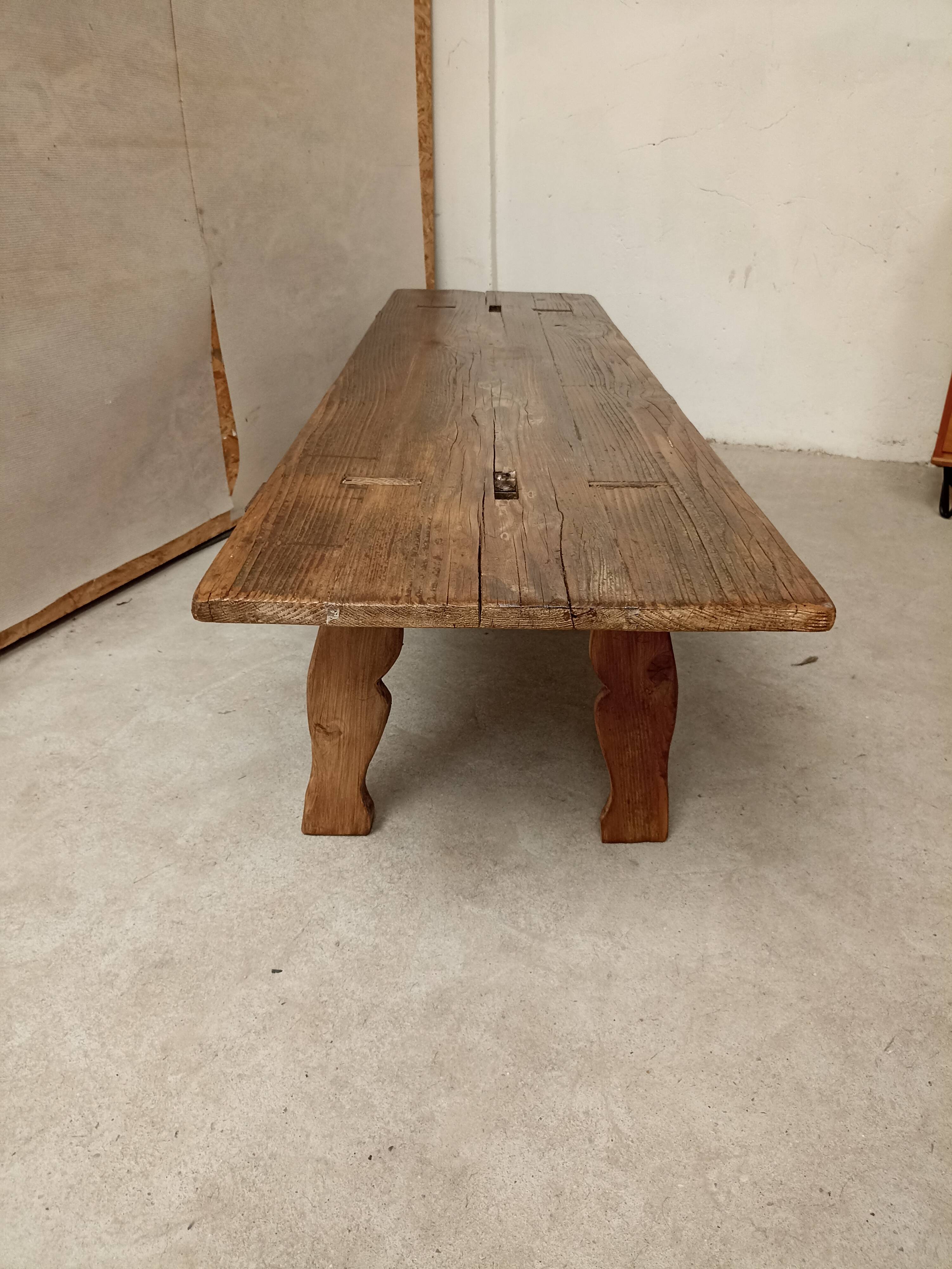 Wooden bistro bench