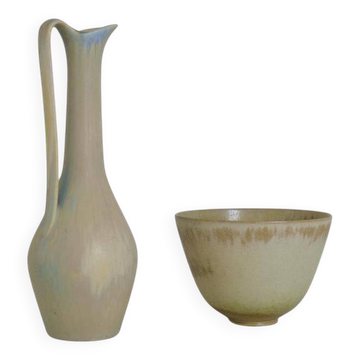 Collection of 2 ceramic vessels by Gunnar Nylund Rörstrand Sweden, 1950s