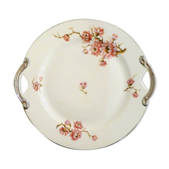 Plat fleuri en porcelaine