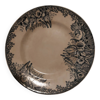 Assiette plate ancienne A.Lebacqz&M.Bouchard