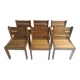 6 chaises de salle à manger en pin, Suède années 70
