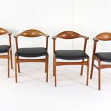 Set of 4 Erik Kirkegaard Hong stolefabrik chairs vintage model 49