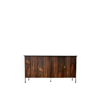 Buffet en formica imitant le palissandre et pied chromé, 1970