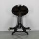 Tabouret de piano Thonet réglable en bois courbé, finition ébène noir, Tchécoslovaquie, années 1930