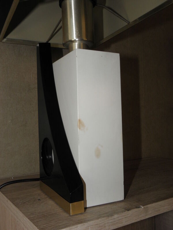 Lampe de table noir blanc vintage
