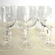 6 Engraved crystal water glasses