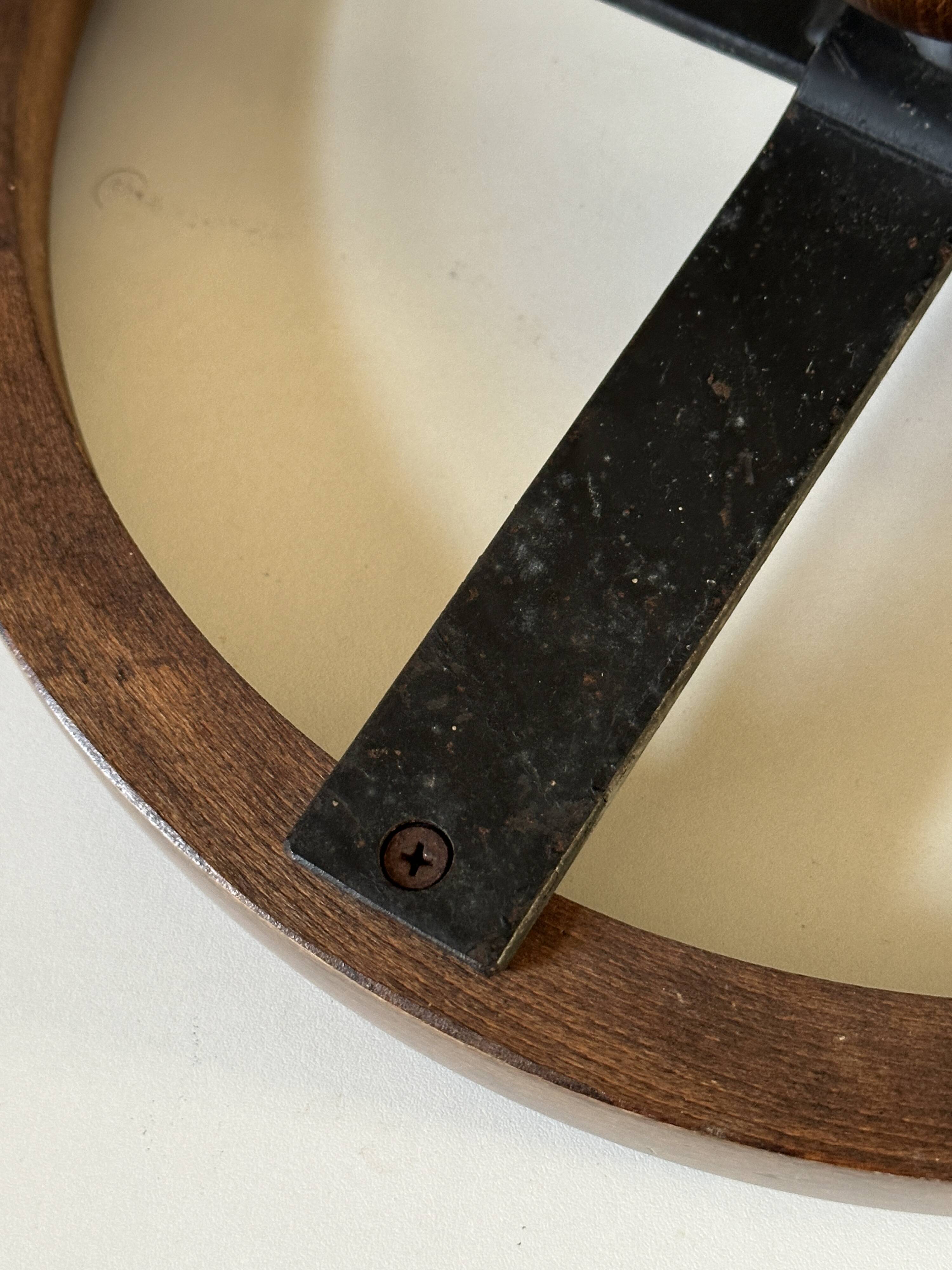 Vintage 60s tripod oak stool