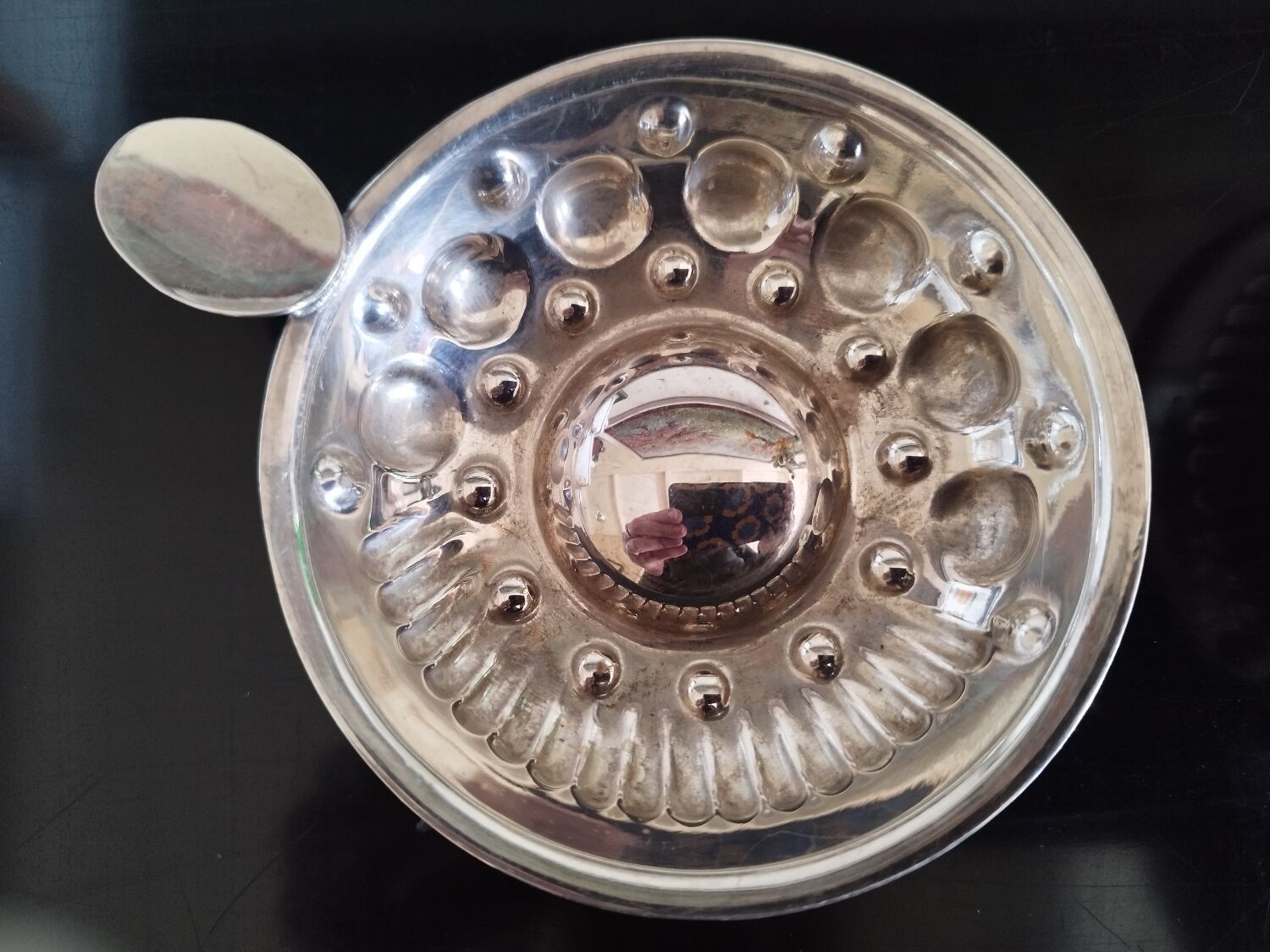 Taste wine tasting cup silver-plated saucer