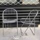 Pair of Niels Gammelgaard (?) "aland" mesh folding chairs, chrome, 1970