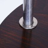 Restored Bauhaus Floor Lamp, New Electrification, Beech, Chrome, Czechia, 1930s